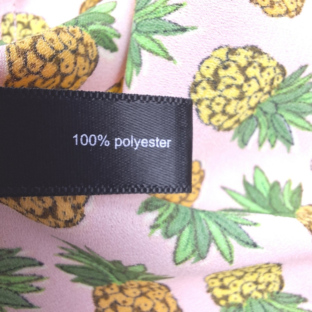 The Limited Blouse Womens Medium Pink Pineapple Print Sleeveless V-Neck Kitsch‎ - Picture 8 of 10